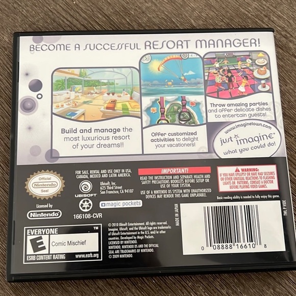 Nintendo DS “Imagine Resort Owner” Game - Picture 2 of 5